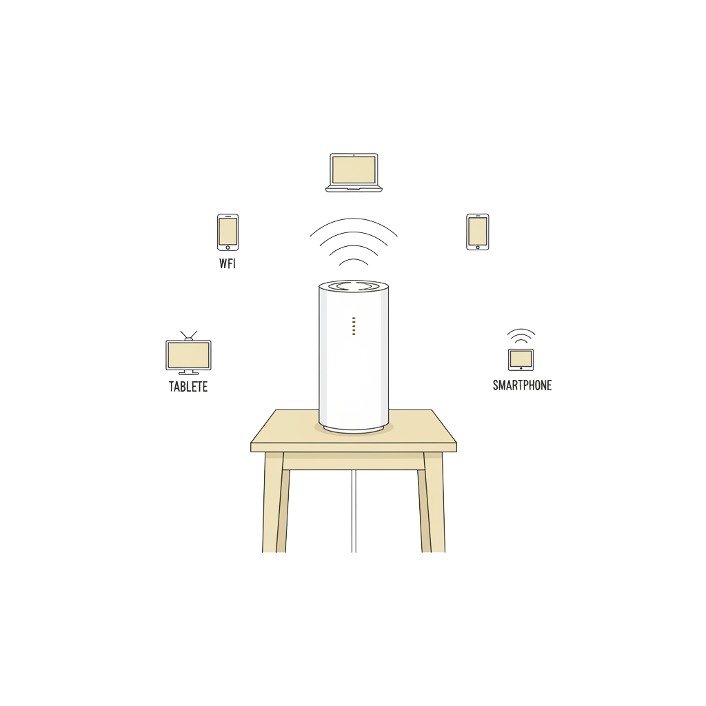 Borne Wi-Fi installée au plafond pour une couverture optimale à Toulon