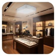 Canon à brouillard installé pour protéger un commerce contre les cambriolages